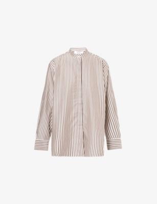 Mandria Pinstripe Woven Shirt by STYLEIN