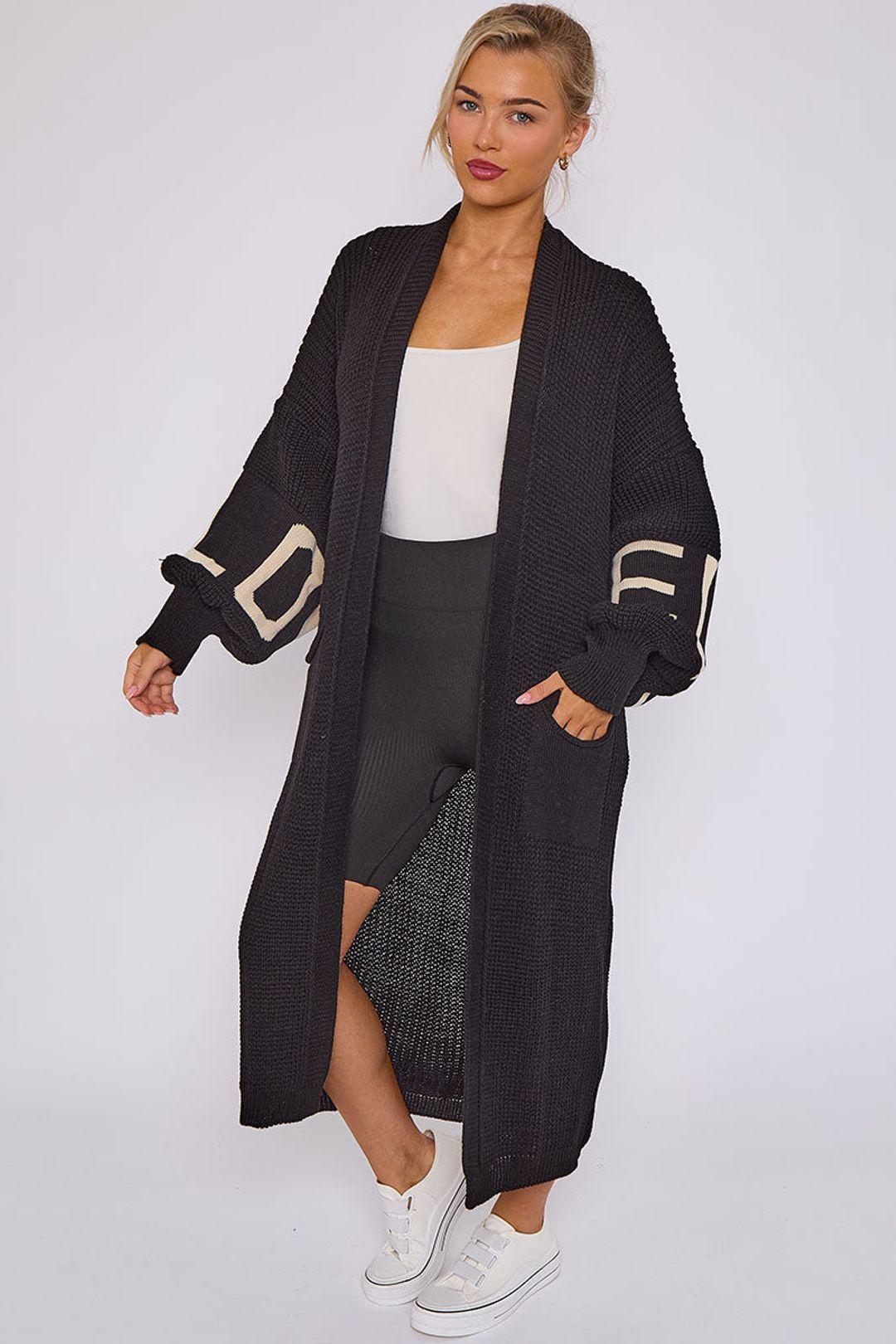 Love Detail - Balloon Sleeve - Longline Open Cardigan by STYLEWISE
