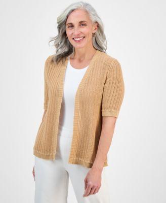 Petite Summer Cotton Cardigan, Exclusively at Macy's by STYLE&CO