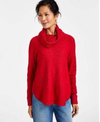 Petite Waffle Cowlneck Tunic by STYLE&CO