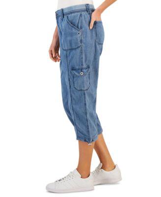 Women's Mid-Rise Cargo Capri Pants, Exclusively at Macy's by STYLE&CO Women's Mid-Rise Cargo Capri Pants, Exclusively at Macy's by STYLE&CO