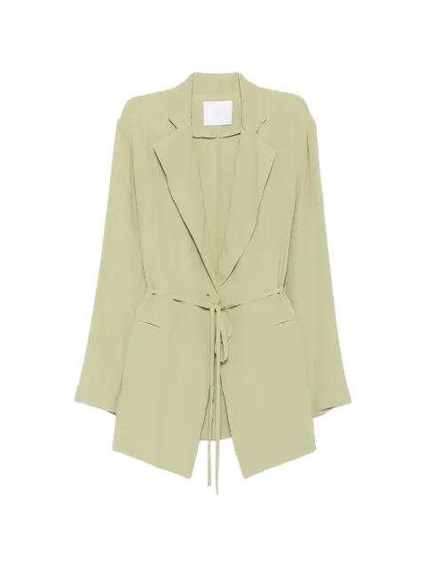 belted peak-lapel blazer by SU