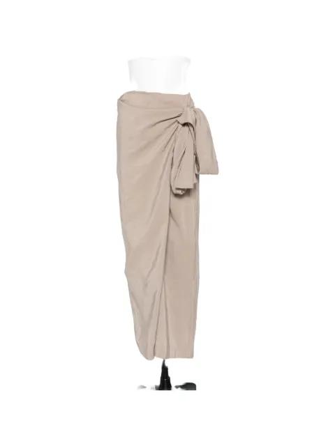 draped tie-fastening pants by SU