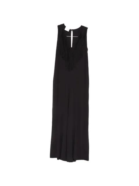 fringed V-neck jumpsuit by SU