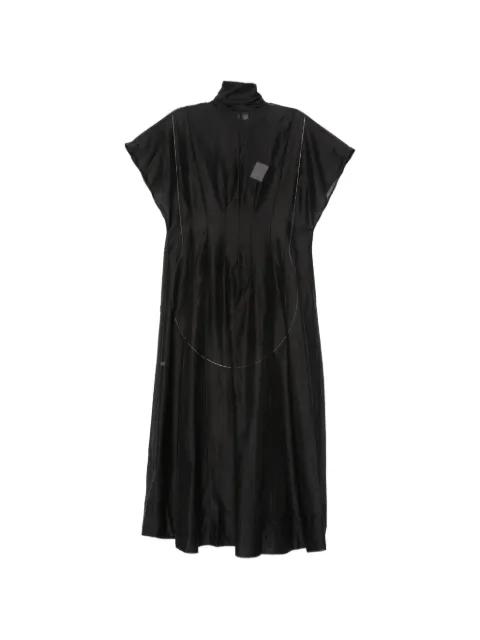 high-neck panelled maxi dress by SU