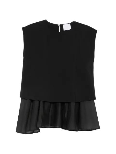 layered ruffled blouse by SU