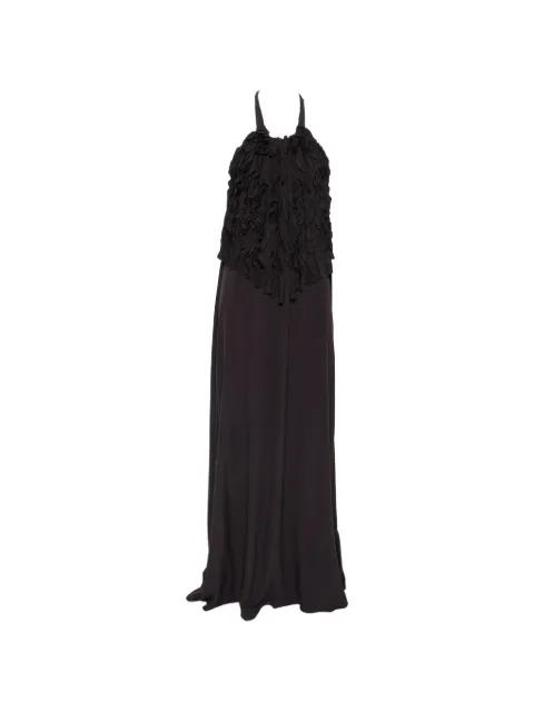 ruffled halterneck dress by SU