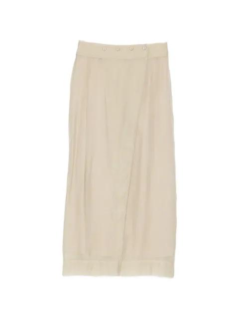 wrap-design midi skirt by SU
