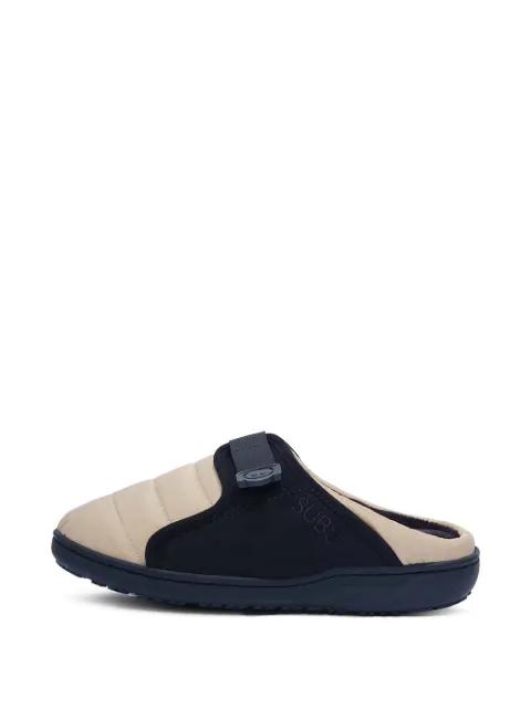 Belt quilted touch-strap slippers by SUBU