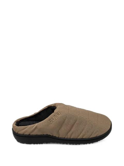 Nannen F-Line quilted logo-embroidered slippers by SUBU