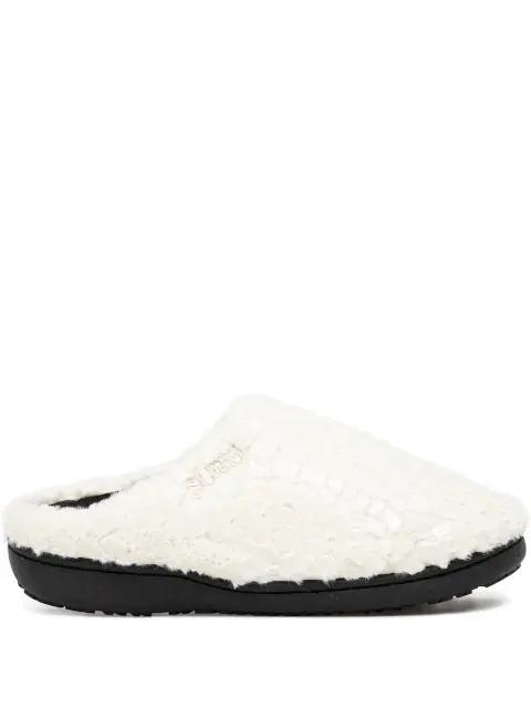 faux-fur slip-on slippers by SUBU