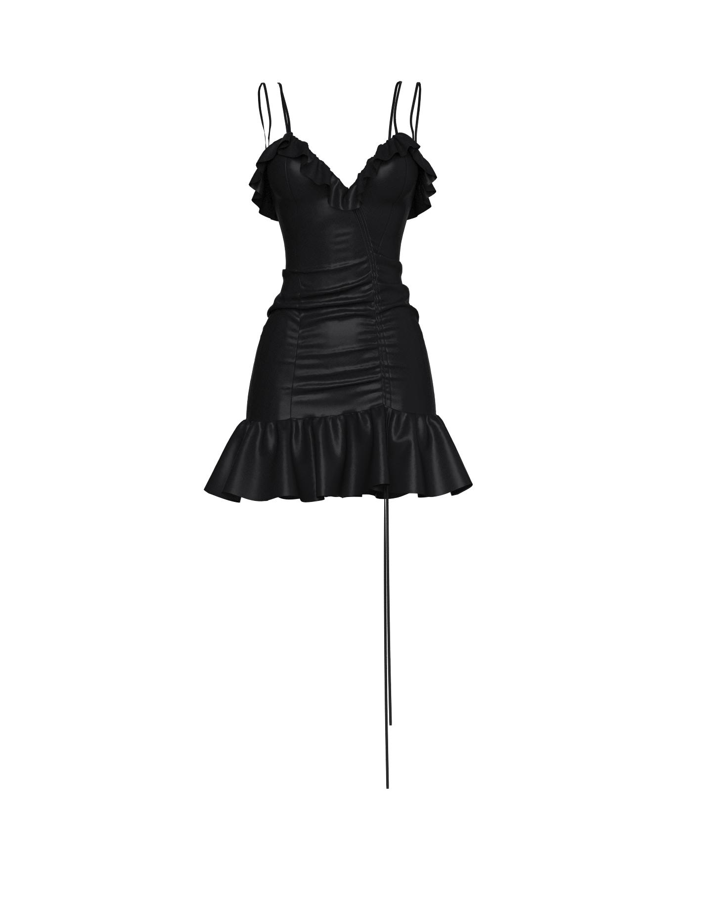 Black Flow Dress by SUDI ETUZ