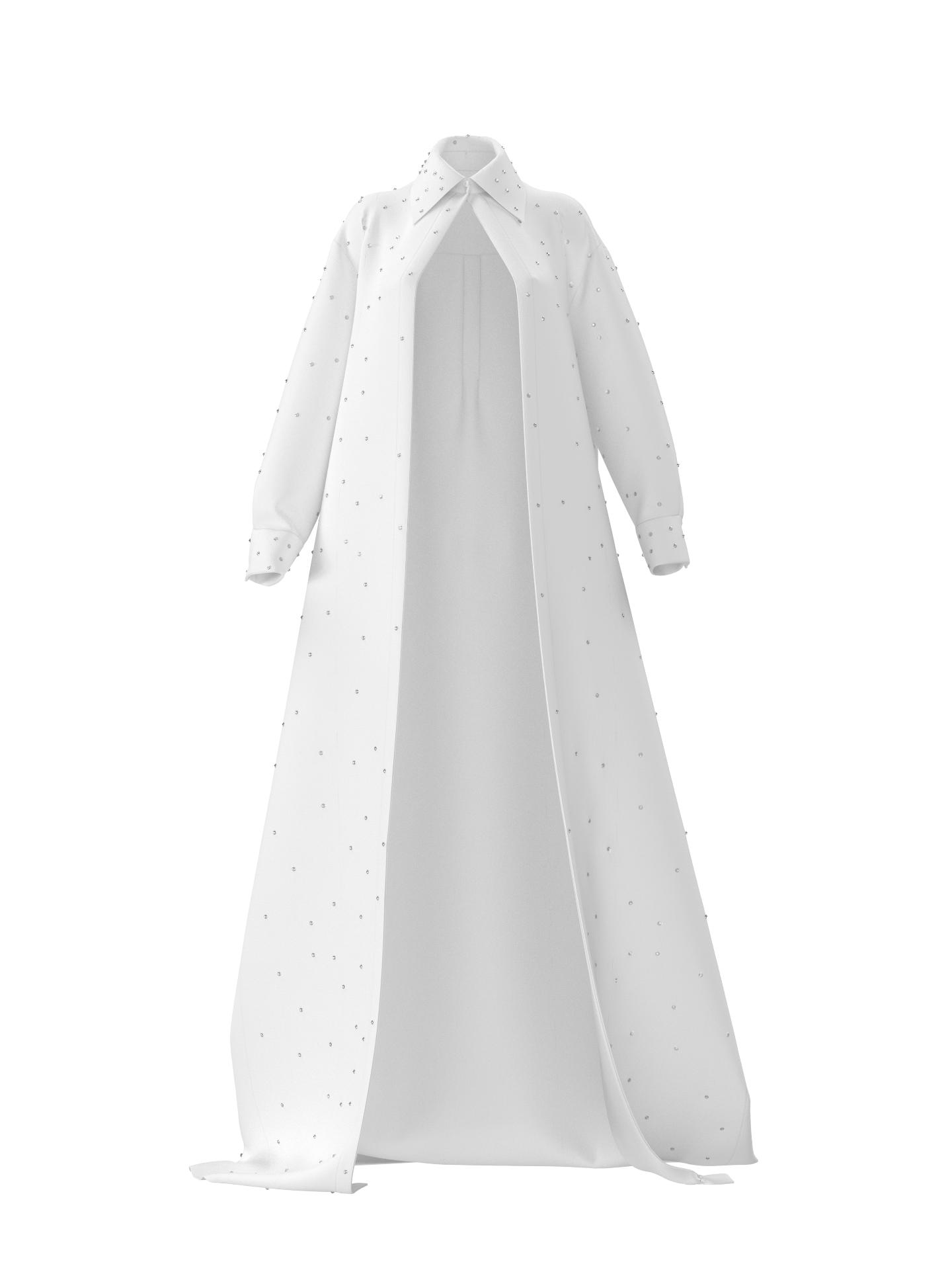 Ghost White Long Shirt by SUDI ETUZ