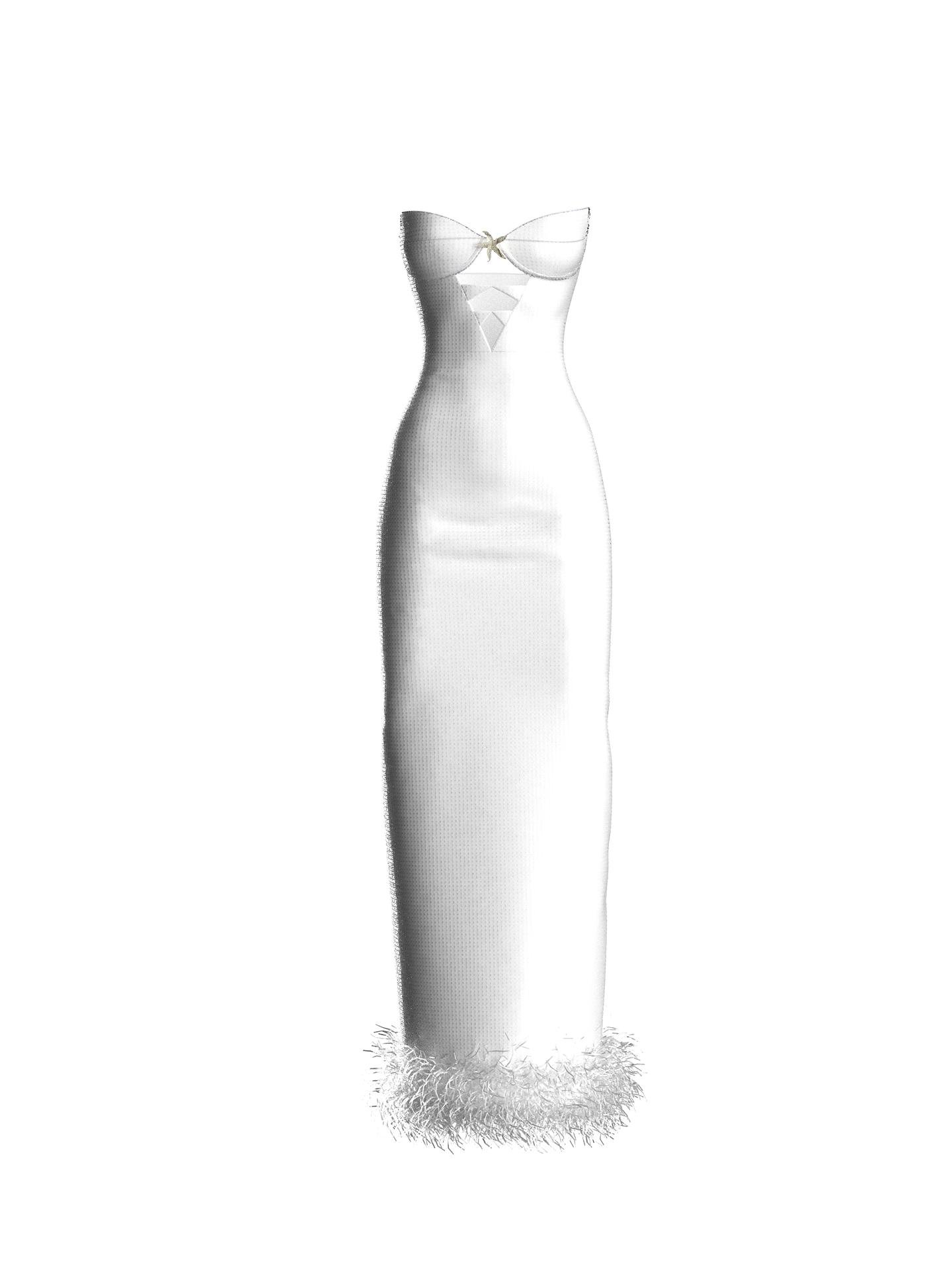 SEQUINED WHITE GOWN by SUDI ETUZ
