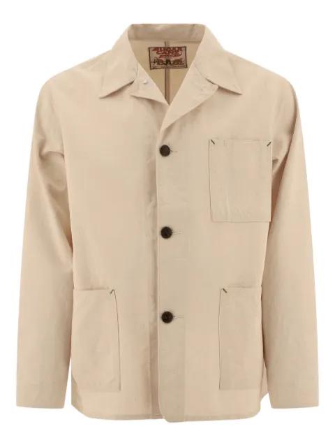 patch-pockets shirt jacket by SUGAR CANE JEANS