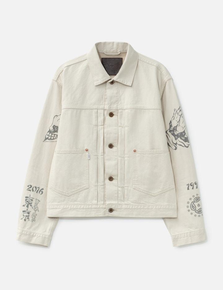 Tattoo Flash Print Pocket Denim Jacket by SUGARHILL