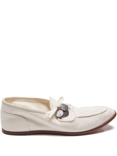 coin-embellished loafers by SUICOKE