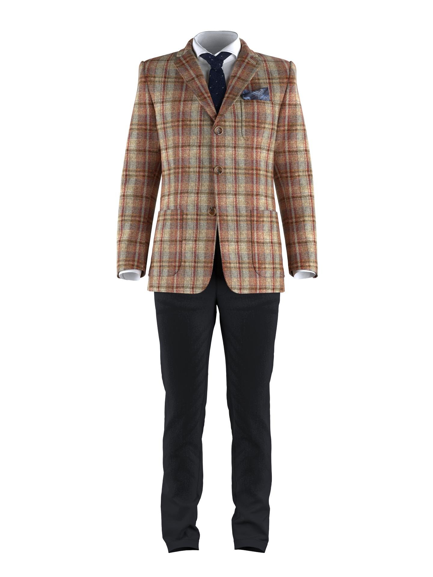 Smart tweed jacket and pants by SUITCON