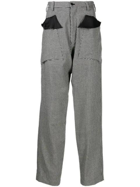 houndstooth wide tapered trousers by SULVAM