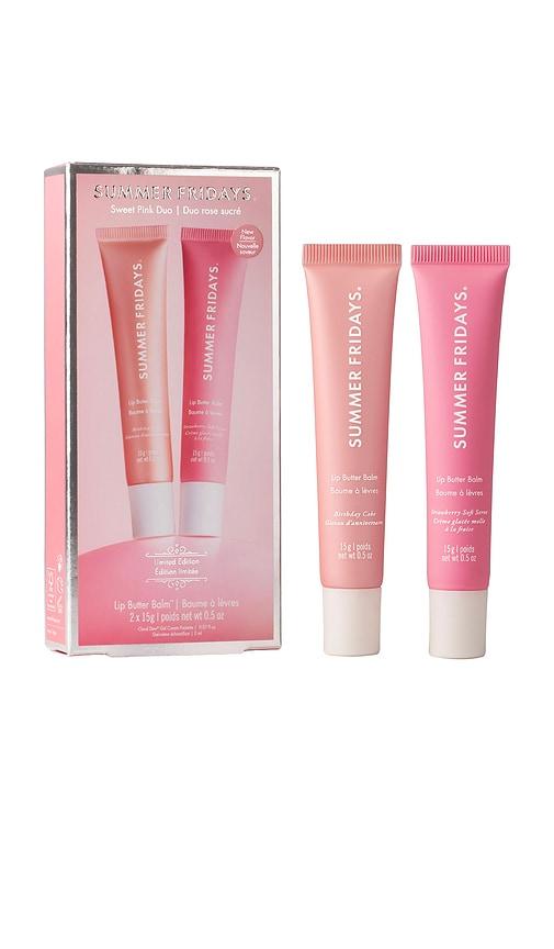 Summer Fridays Sweet Pink Lip Butter Balm Birthday Duo in Beauty: Multi by SUMMER FRIDAYS Summer Fridays Sweet Pink Lip Butter Balm Birthday Duo in Beauty: Multi by SUMMER FRIDAYS