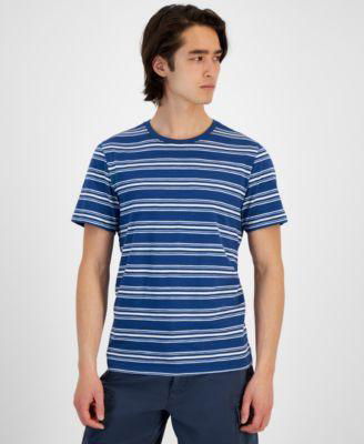 Men's Lagoon Short Sleeve Crewneck Striped T-Shirt by SUN + STONE
