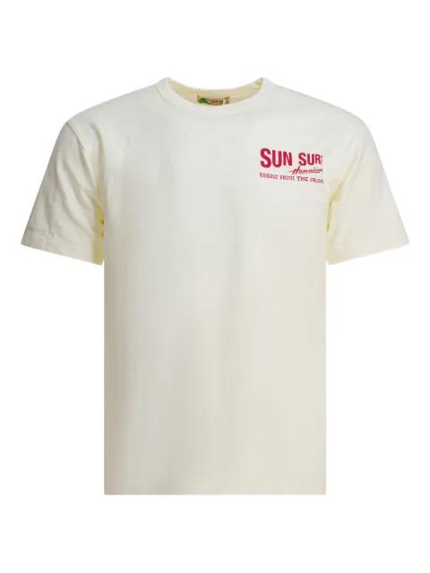 island-design cotton T-shirt by SUN SURF