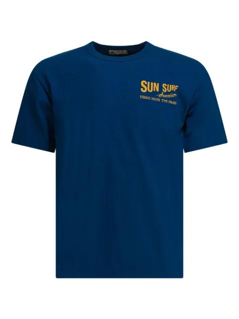 logo-print cotton T-shirt by SUN SURF