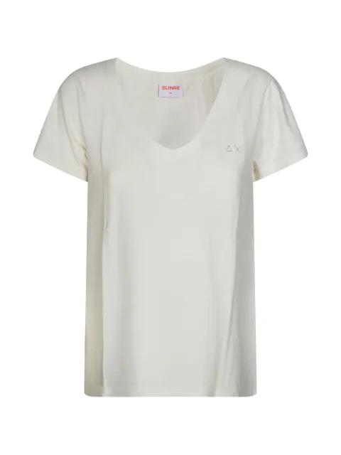 V-neck logo-embroidered T-shirt by SUN68