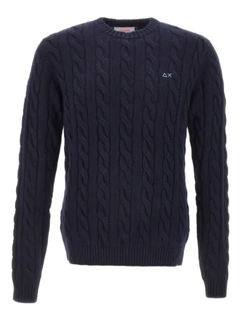 cable-knit logo sweater by SUN68