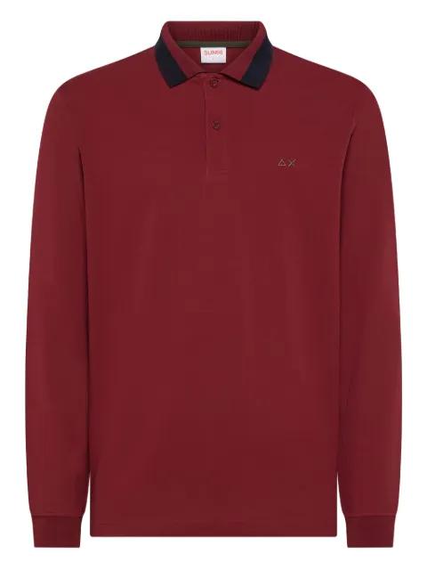 elbow patch long-sleeve polo shirt by SUN68