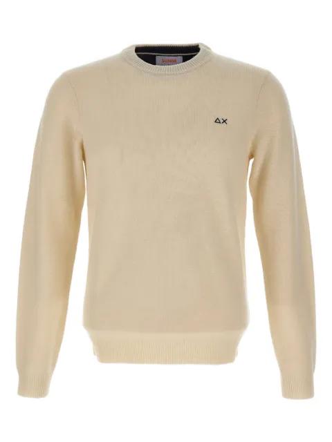 embroidered-logo crew-neck sweater by SUN68