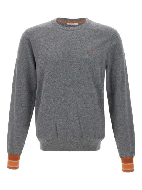 embroidered-logo ribbed-texture sweater by SUN68