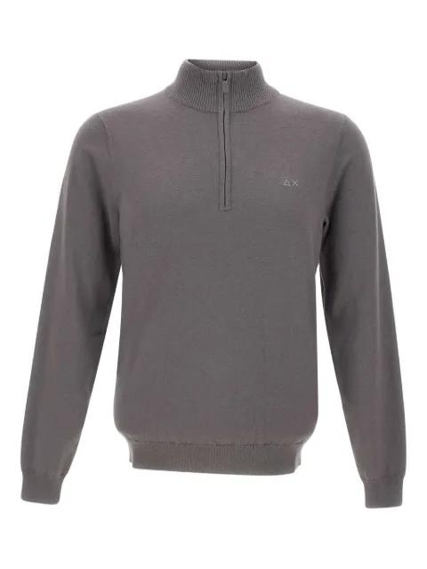 half-zip ribbed sweater by SUN68