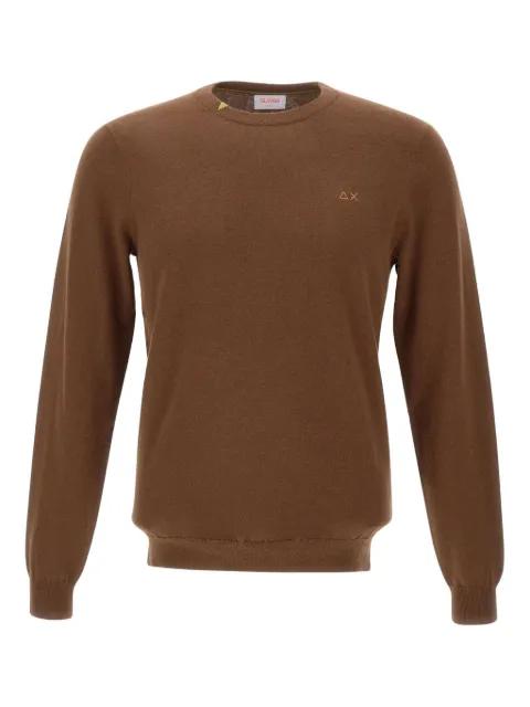 logo-embroidered ribbed-cuff sweater by SUN68