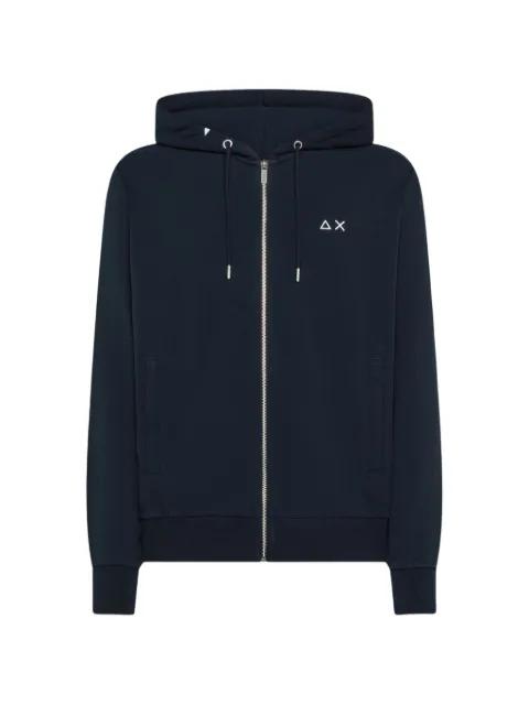 logo-embroidery hoodie by SUN68