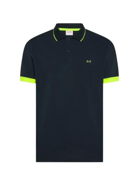 piping-detail short-sleeve polo shirt by SUN68