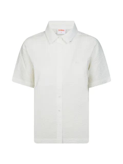 seersucker-texture shirt by SUN68