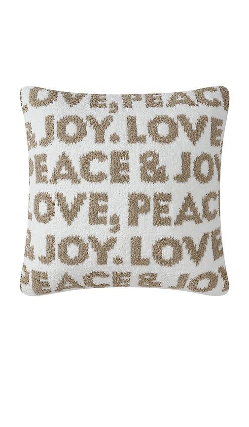 Sunday Citizen Love, Peace, And Joy Throw Pillow in Cream by SUNDAY CITIZEN