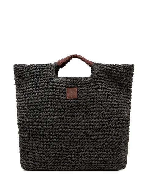 Lai straw tote bag by SUNDEK