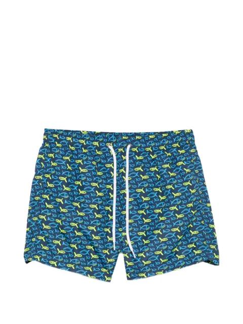 fish-print swim shorts by SUNDEK