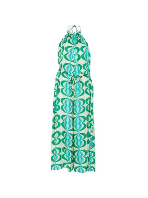 Sophie printed halterneck jumpsuit by SUNDRESS