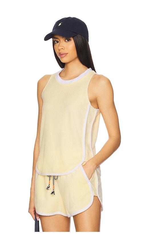 SUNDRY Loop Terry Tank Top in Lemon by SUNDRY