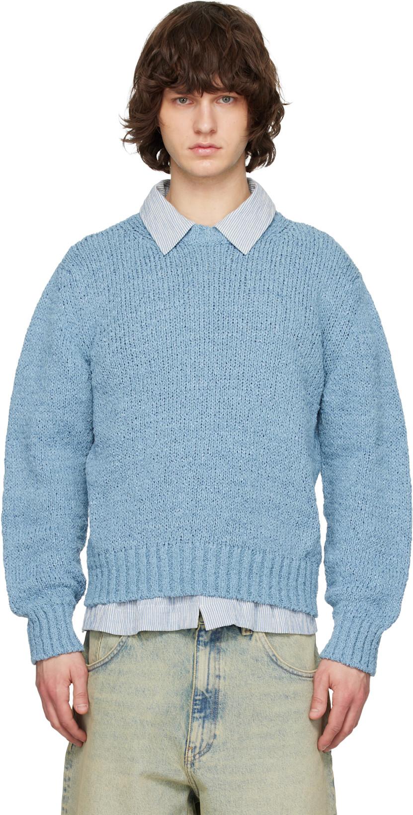 Blue Frederik Cotton Sweater by SUNFLOWER
