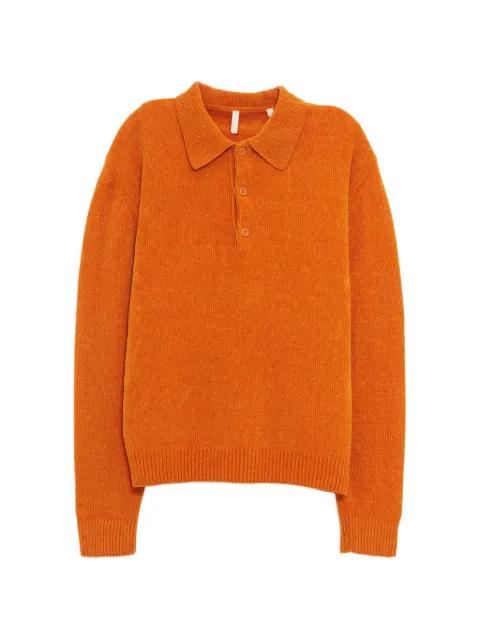 Chenile half-button polo shirt by SUNFLOWER