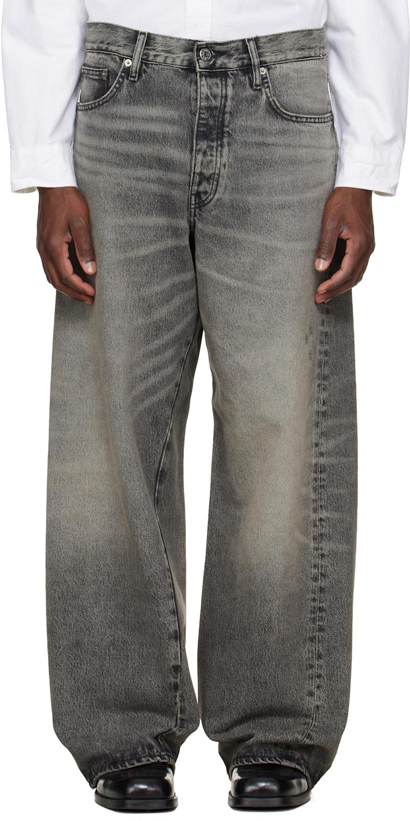 Gray Super Wide Twist Jeans by SUNFLOWER