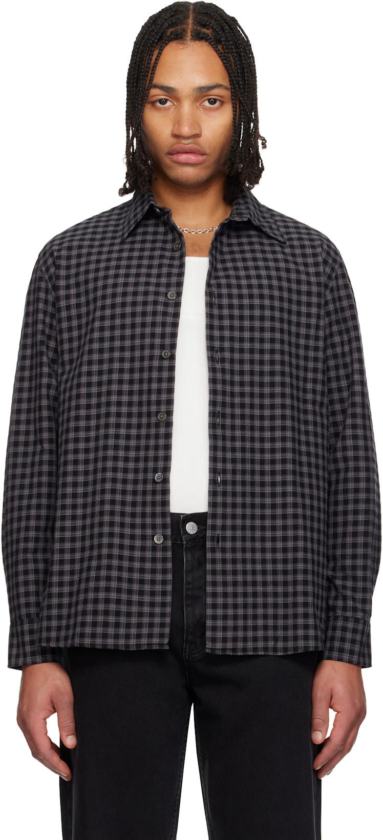 Gray & Black Studio Shirt by SUNFLOWER