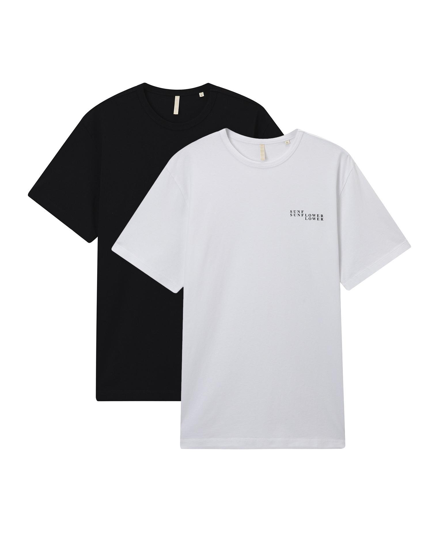 Logo tee - 2 pack by SUNFLOWER
