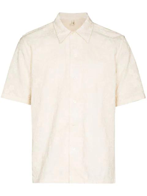 Space floral-embroidered shirt by SUNFLOWER