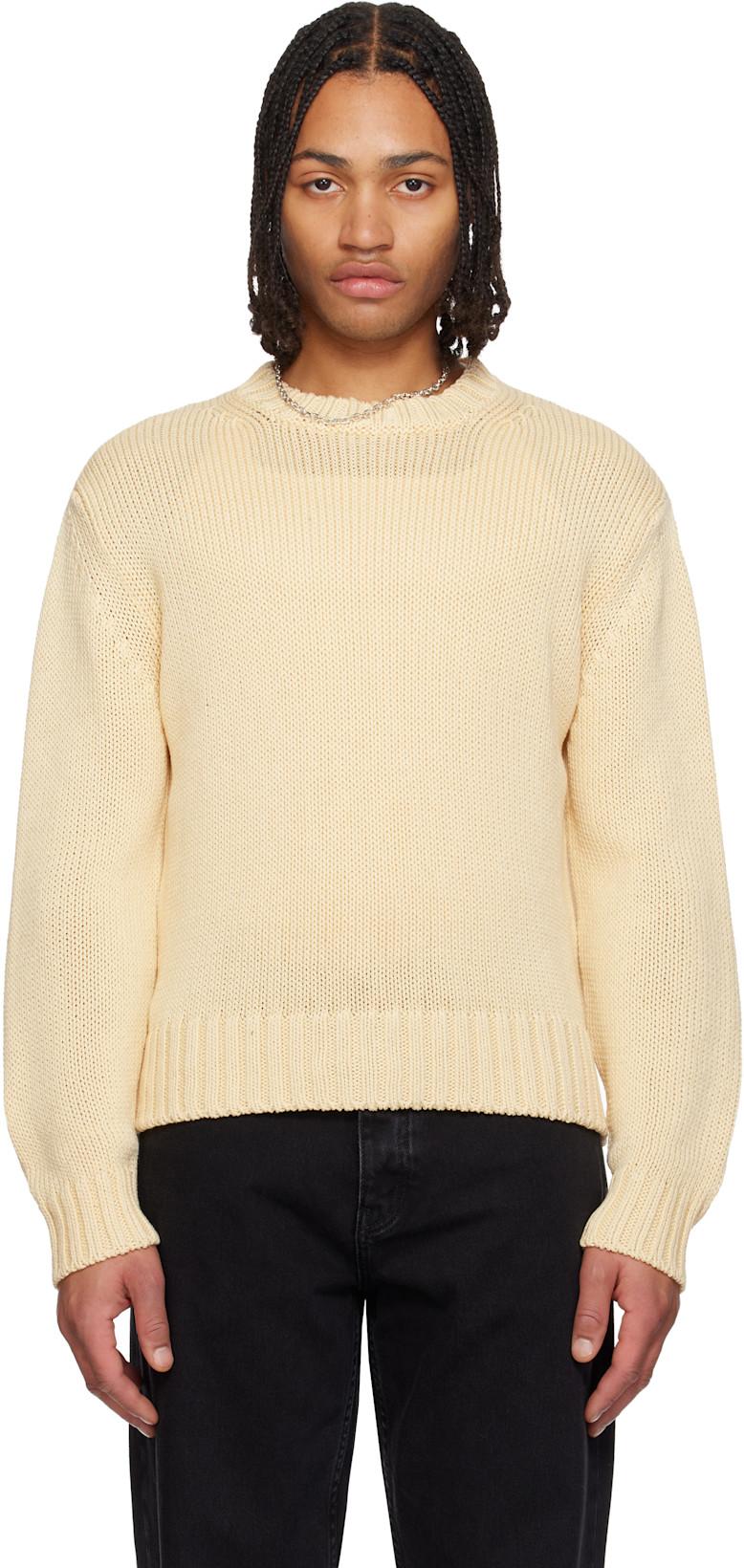 Yellow Frederik Cotton Sweater by SUNFLOWER