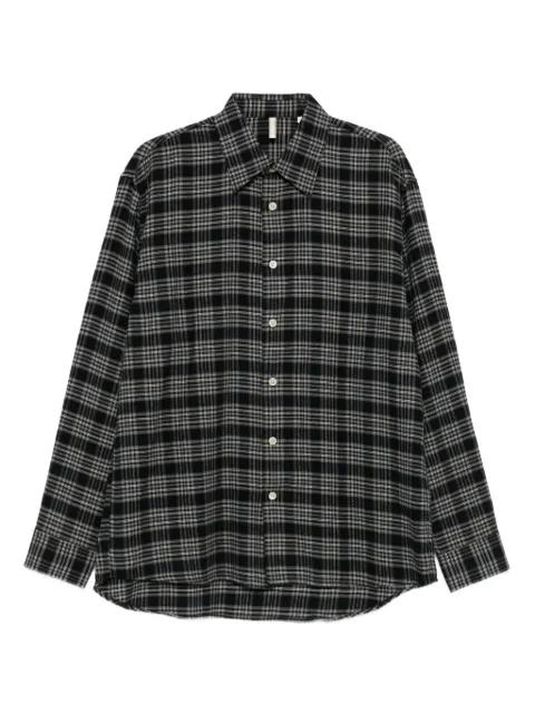 checked long-sleeves shirt by SUNFLOWER